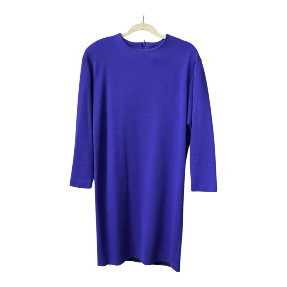 Vintage Positive Attitude Purple 3/4 Sleeve Dress Size7/8